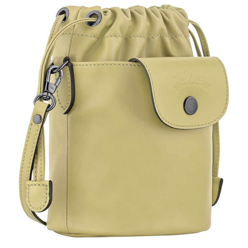 Le Pliage Xtra XS Bucket bag , Pistachio - Leather  - View 3 of  6