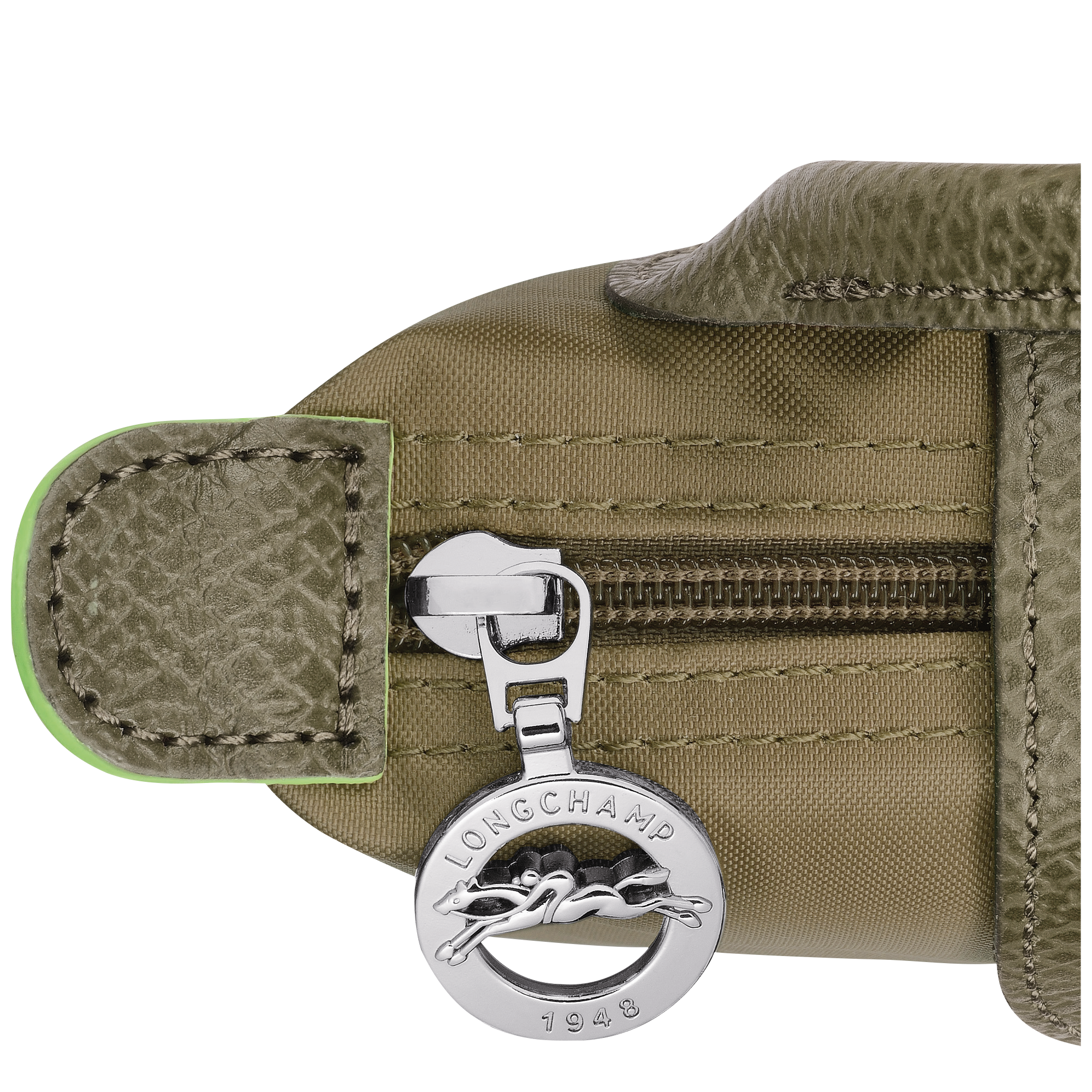 Pouch with handle, Artichoke - View 6 of 
        6 - zoom in Le Pliage Green Pouch with handle, Artichoke