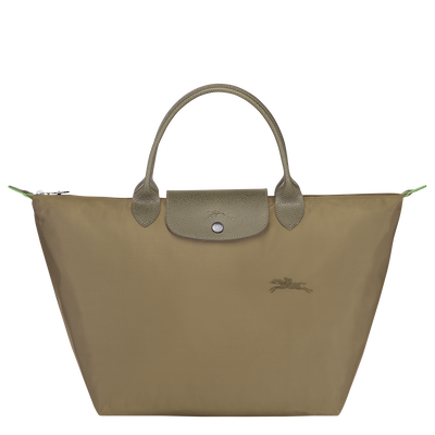 Le Pliage Green M Handbag , Artichoke - Recycled canvas