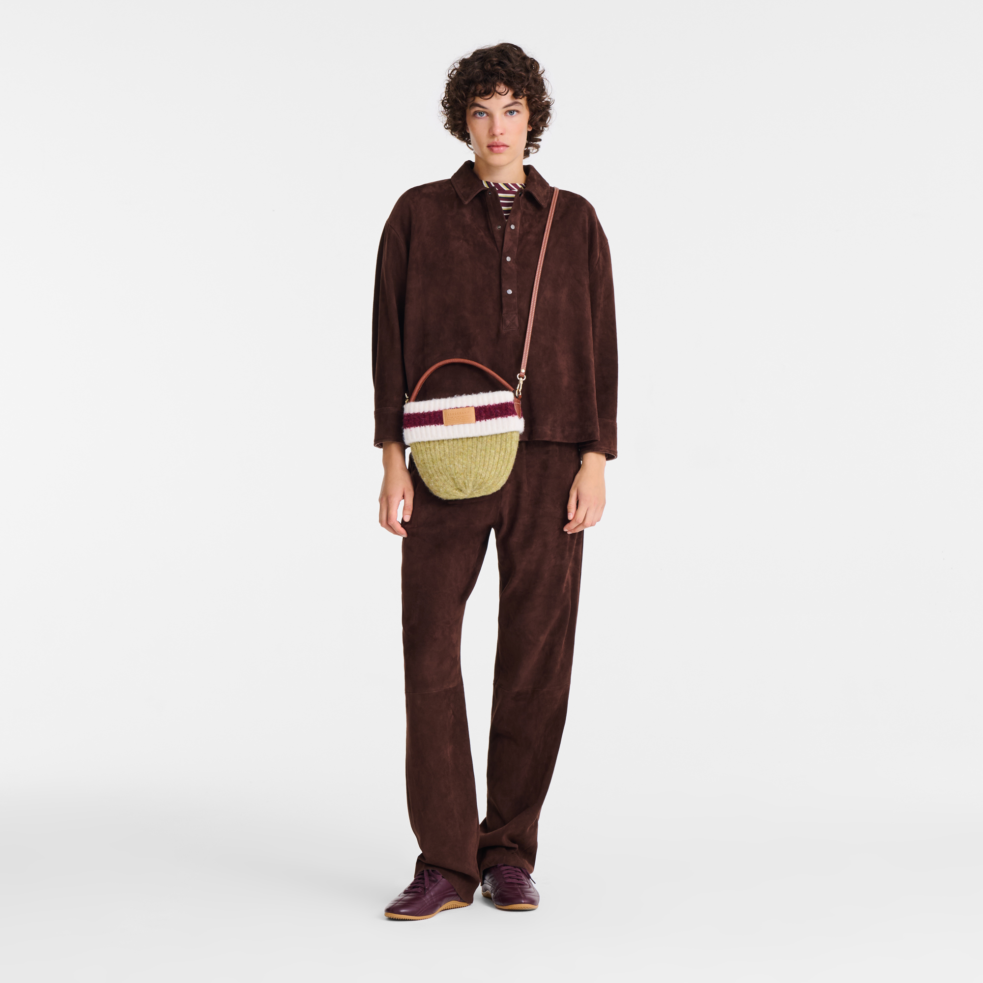 Le Pliage Collection Crossbody bag S, Pistachio/Burgundy