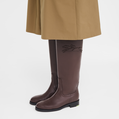 Candice Flat boots , Mocha - Leather