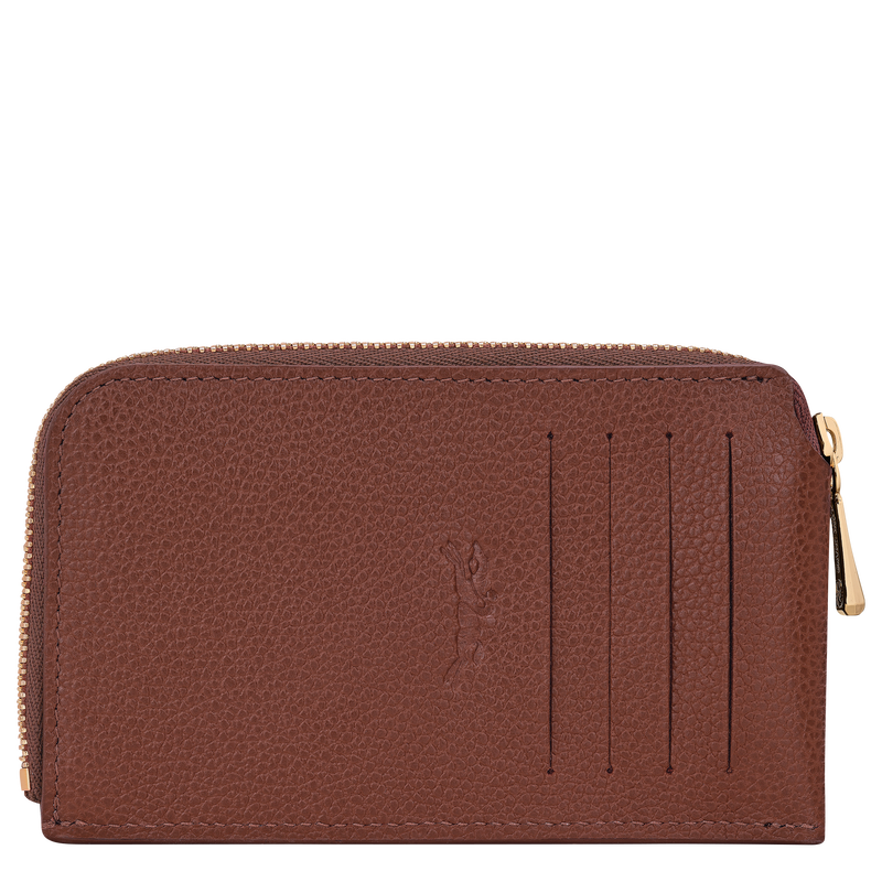 Le Foulonn&eacute; Card holder , Coffee - Leather  - View 2 of  2