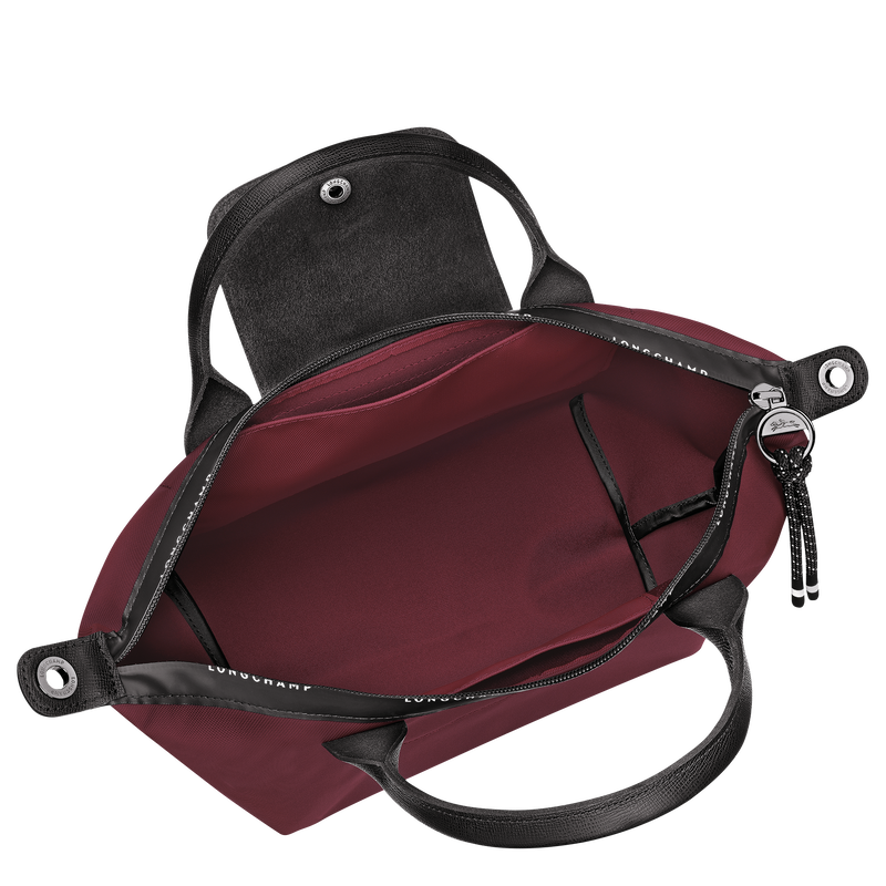 Le Pliage Energy S Handbag , Burgundy - Recycled canvas  - View 4 of  5