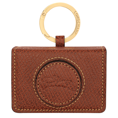 &Eacute;pure Key ring , Brown - Leather