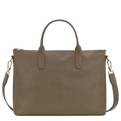 Le Foulonn&eacute; S Briefcase , Caper - Leather