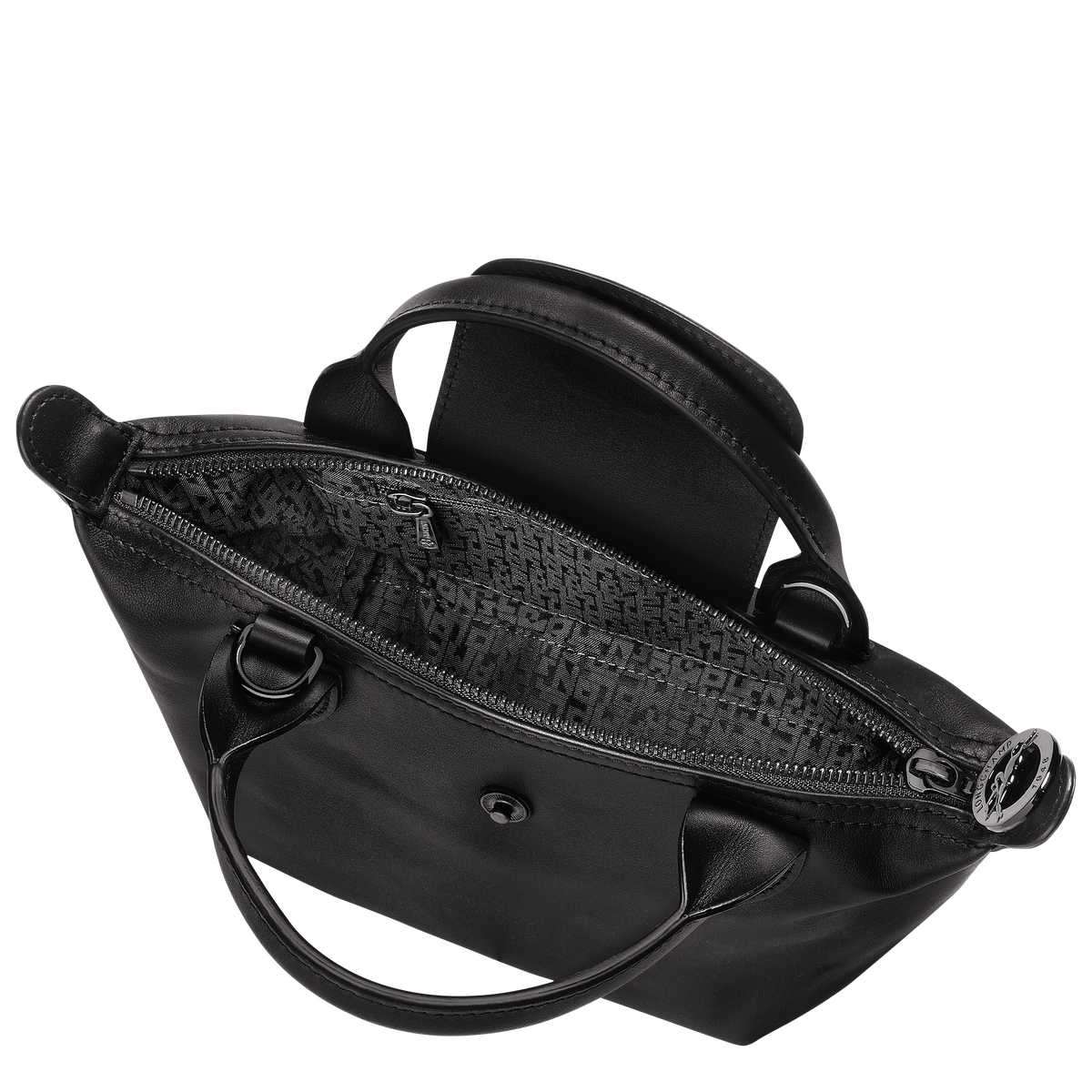 Long Champ Inner Label Le Pliage Xtra XS Handbag Black - Leather | Longchamp TH