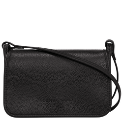 Le Foulonné Wallet on chain , Black - Leather