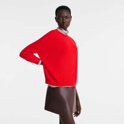 null Sweater, Red/Navy