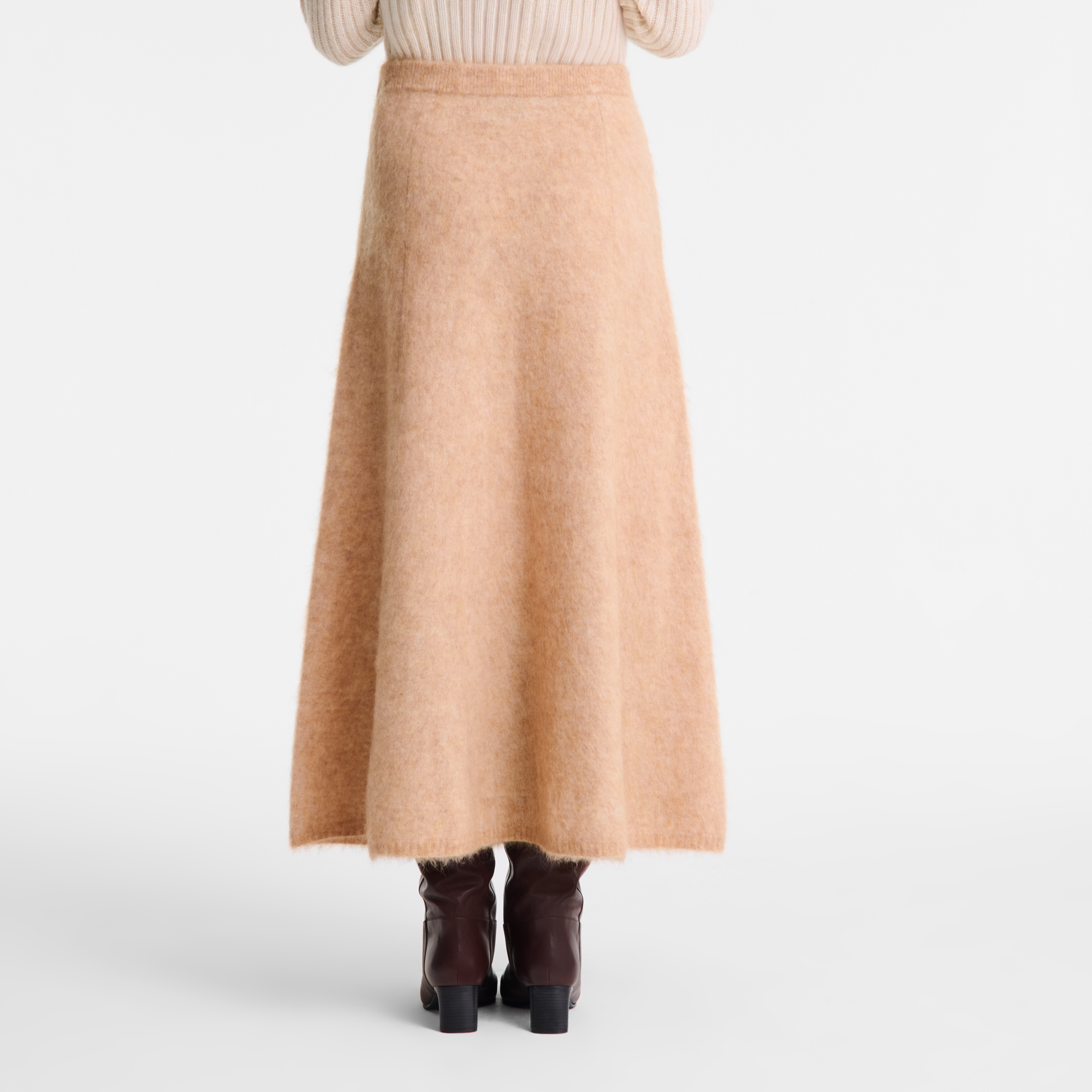 Midi skirt, Biscuit - View 6 of
6 - zoom in null Midi skirt, Biscuit