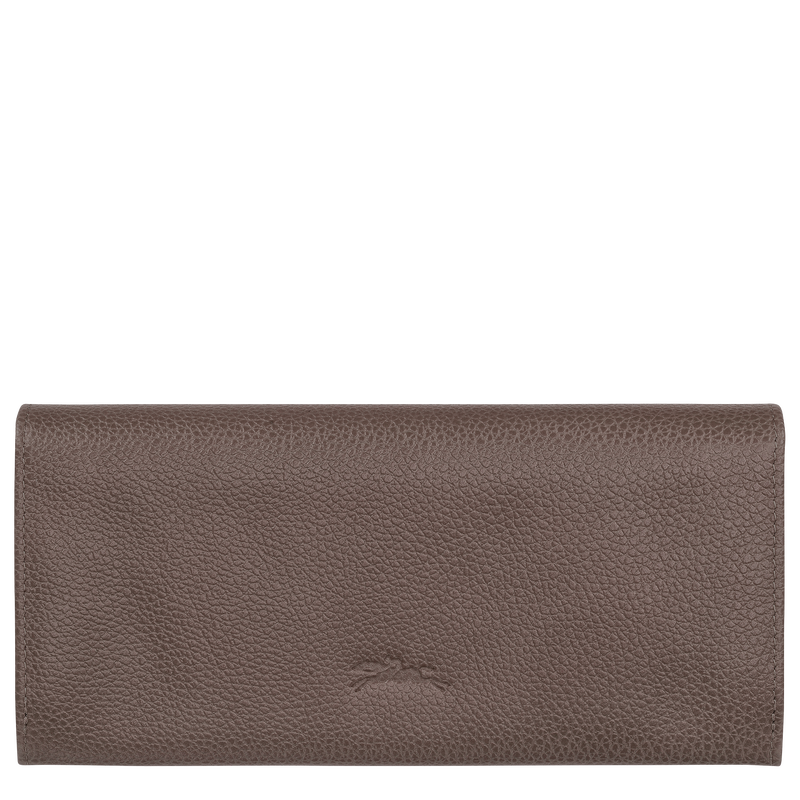 Le Foulonné Long continental wallet , Taupe - Leather  - View 2 of  3