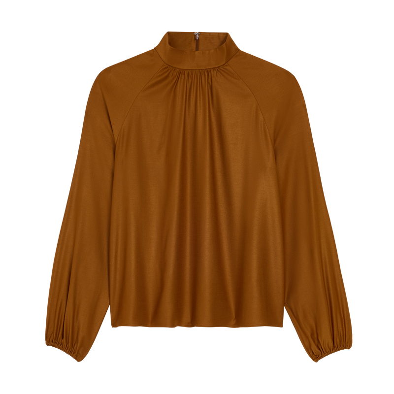 Blouse , Caramel - Viscose twill  - View 1 of  4