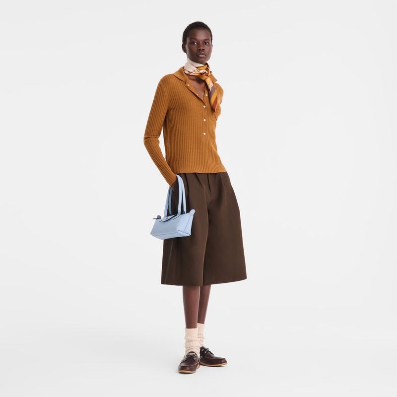 Le Pliage Xtra M Shoulder bag , Wave - Leather  - View 7 of  7