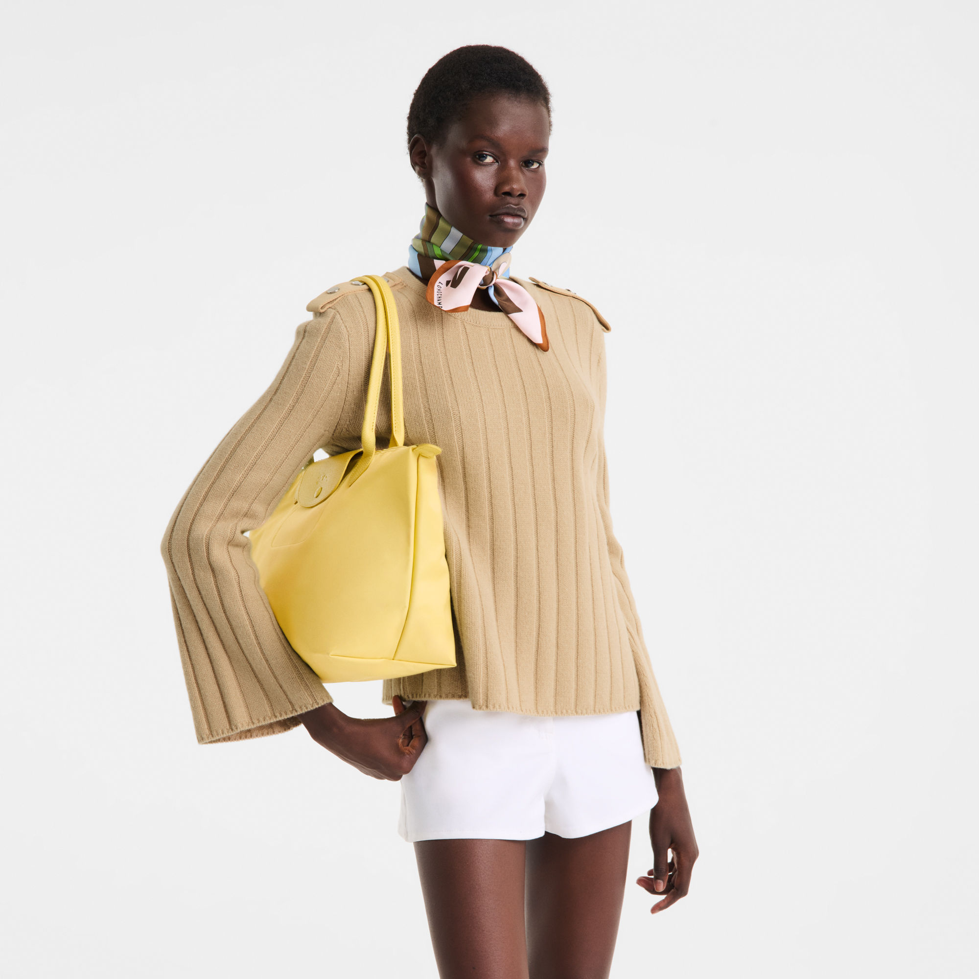 Le Pliage One Tote bag M, Lime