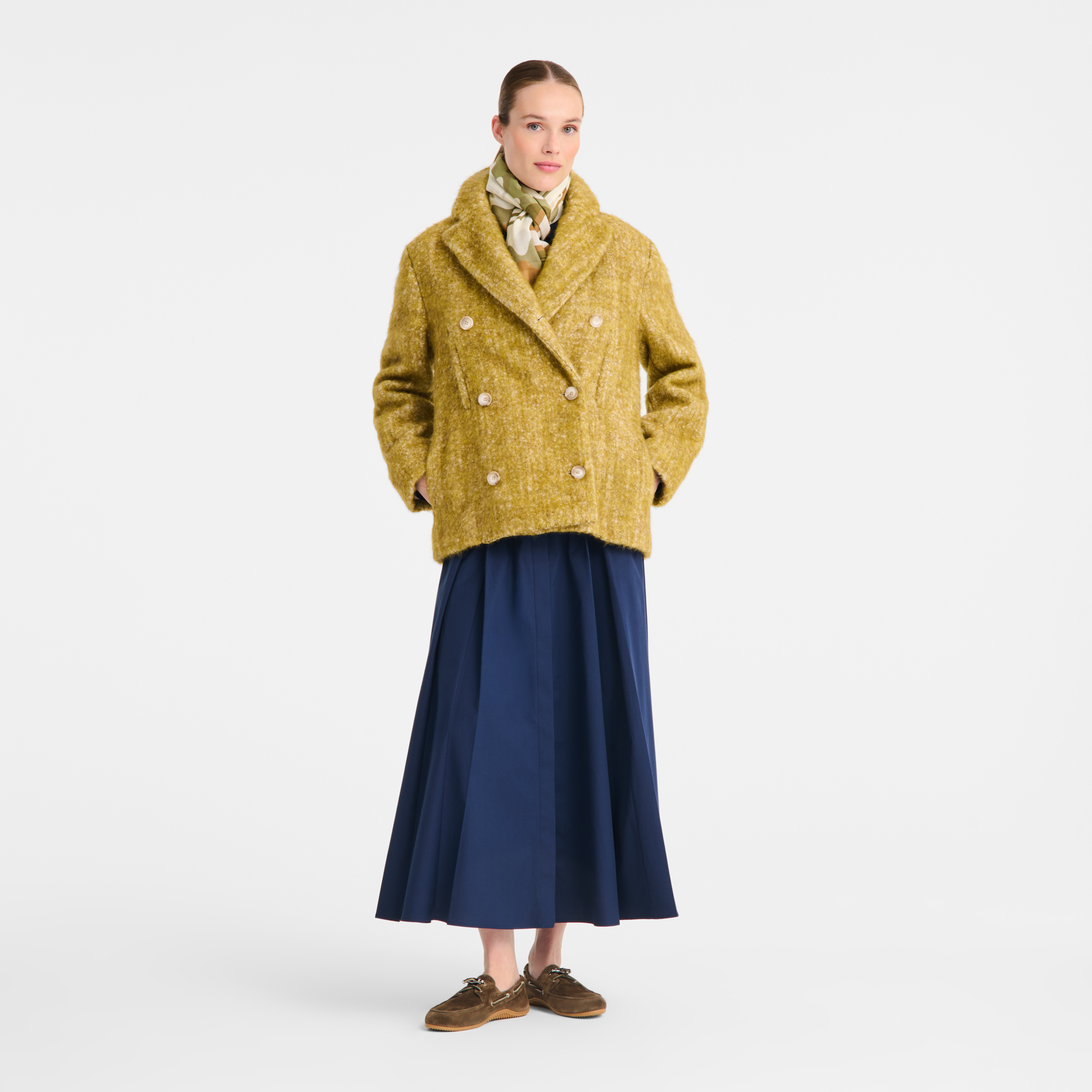 null Pea coat, Almond Green