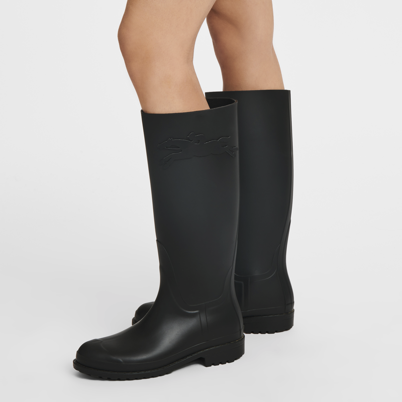 Cheval Longchamp Flat boots , Black - PVC  - View 2 of  3
