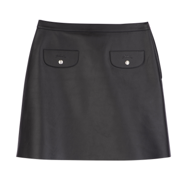 Skirt , Black - Leather