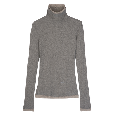 Thin turtleneck sweater , Grey - Jersey