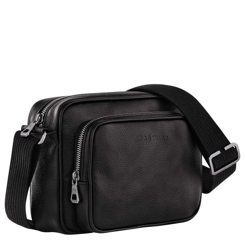 Black leather camera backpack online