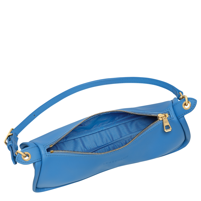 Looong M Shoulder bag , Azure - Leather  - View 4 of  5