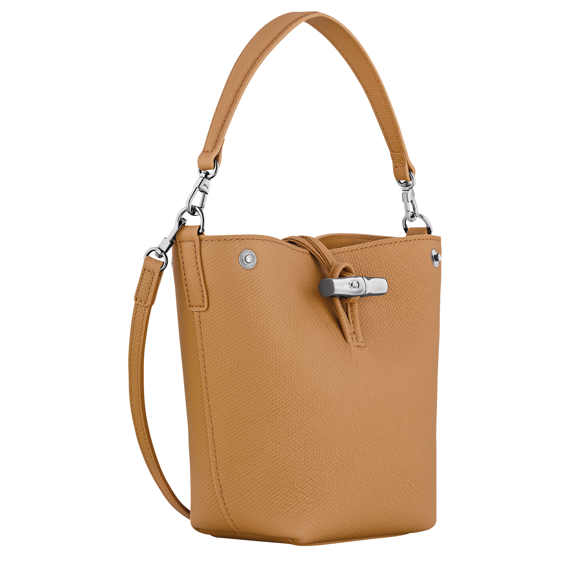 Bucket bag XS, Walnut - View 3 of
6 - zoom in Le Roseau Bucket bag XS, Walnut