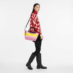 Le Pliage Collection S Handbag , Pink/Yellow - Canvas