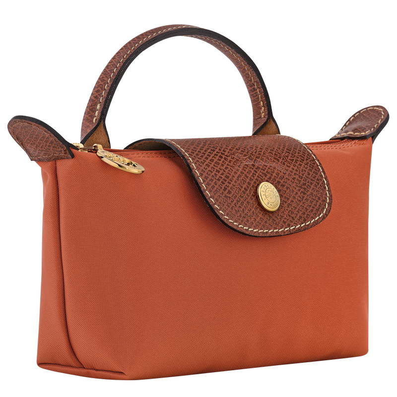 Le Pliage Original Pouch with handle , Brick - Recycled canvas  - View 3 of  6