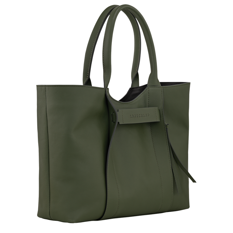 Longchamp 3D L Shoulder bag , Khaki - Leather  - View 3 of  5