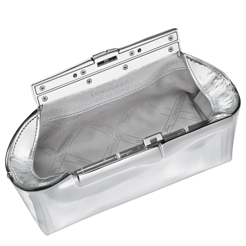 Le Roseau S Pouch , Silver - Leather  - View 5 of  6