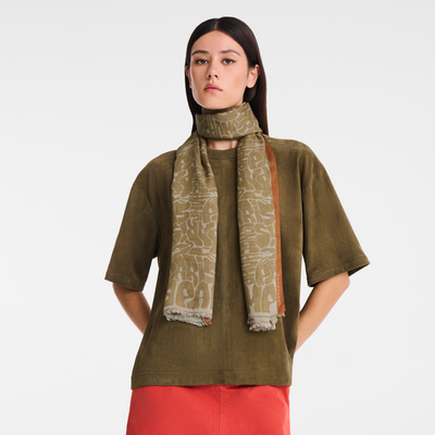 La Cavalcade Longchamp Stole , Artichoke - Modal