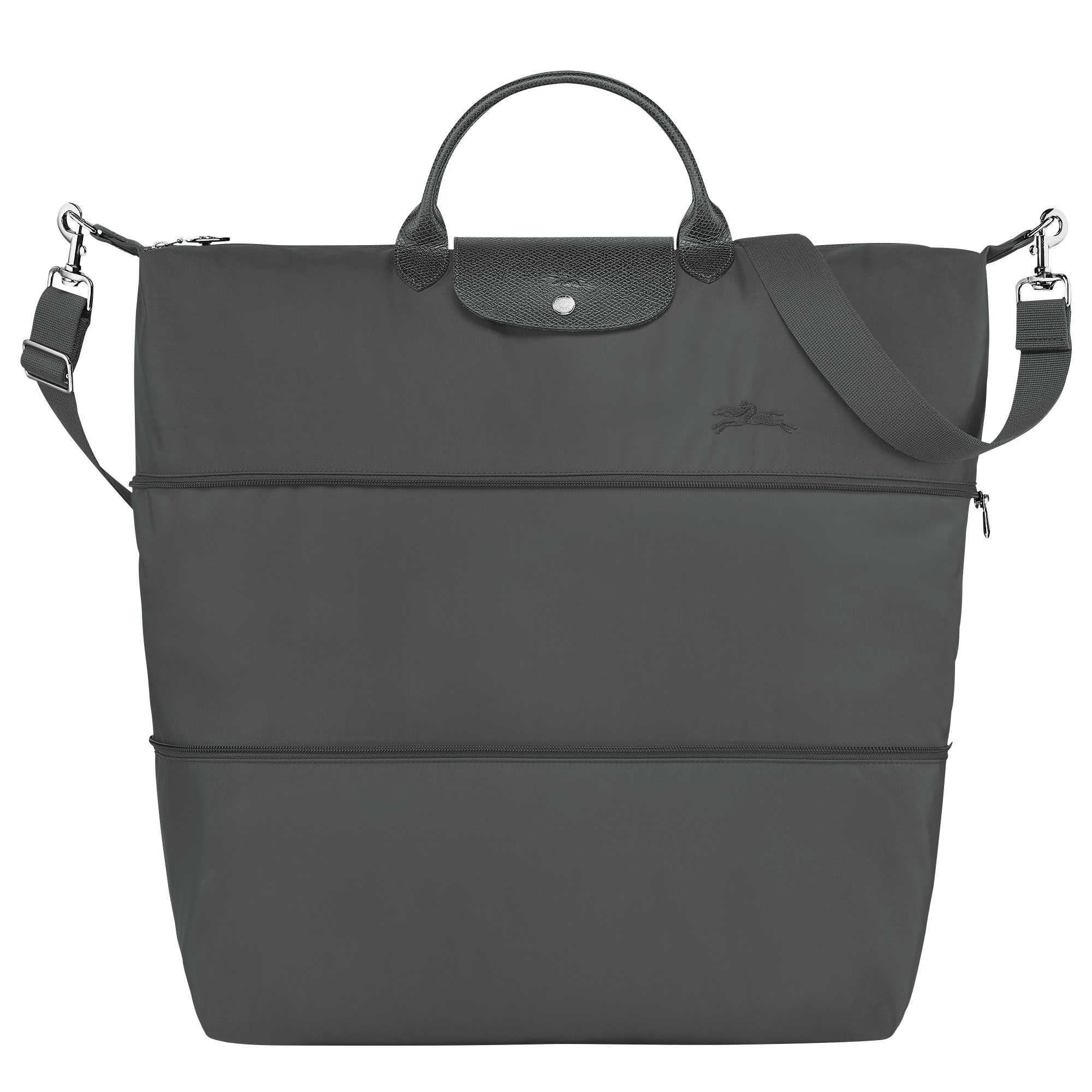 Le Pliage Green Travel bag expandable, Graphite