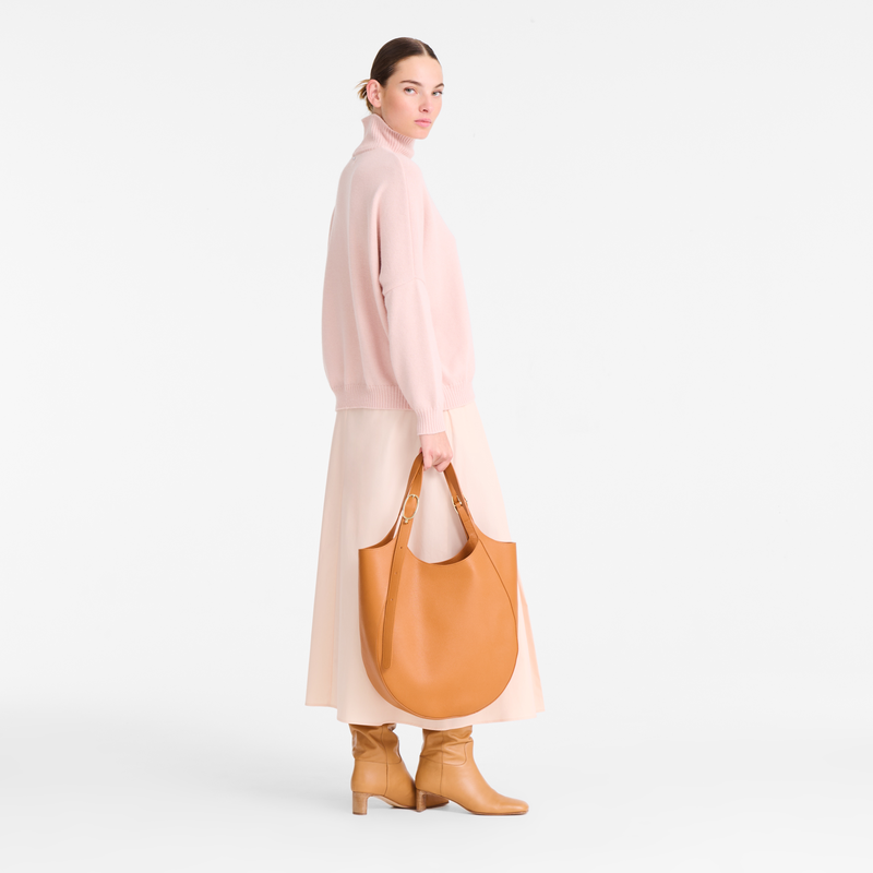 Le Foulonn&eacute; XL Tote bag , Amber - Leather  - View 2 of  6