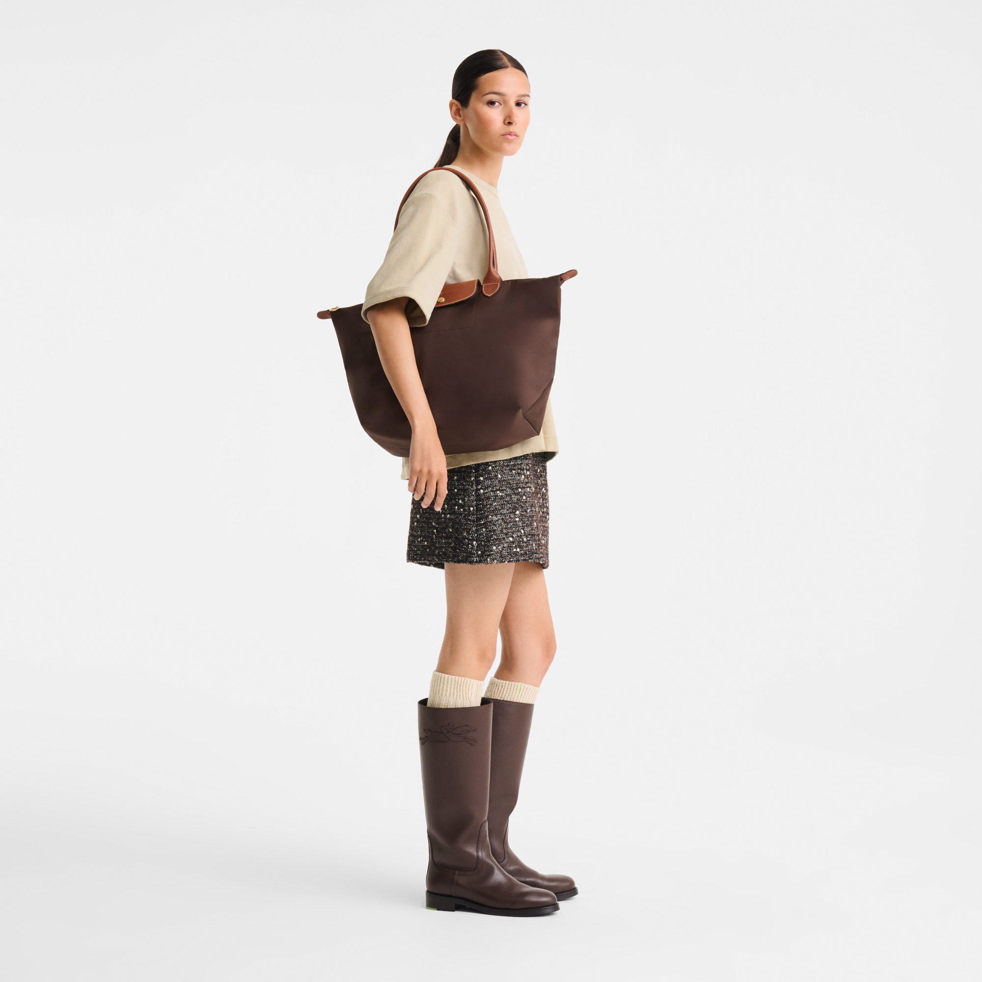 Le Pliage Original Tote bag L, Mocha