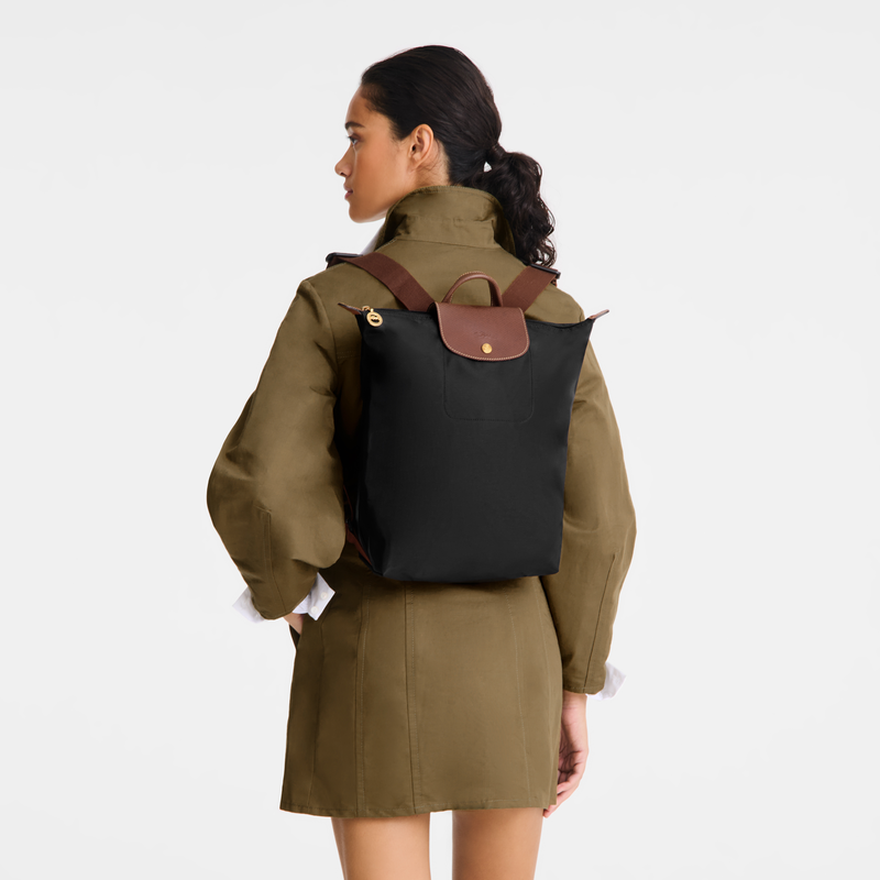 Le Pliage Original M Backpack , Black - Recycled canvas  - View 2 of  7