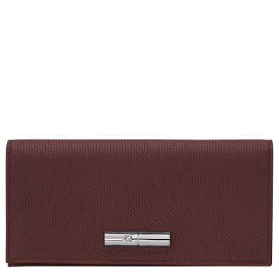 Le Roseau Long continental wallet, Burgundy