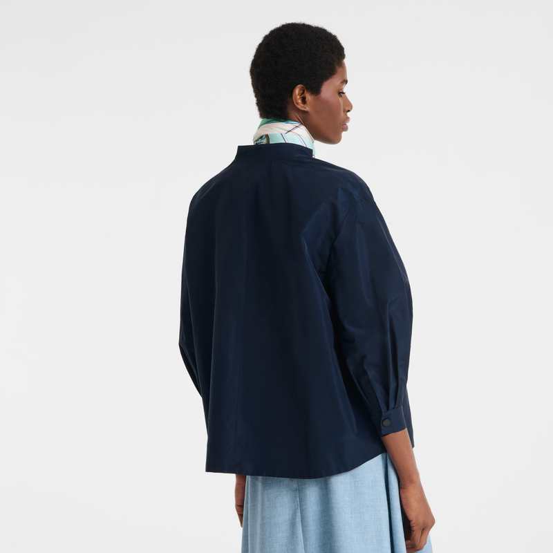 Kimono jacket , Navy - Technical taffeta  - View 3 of  5