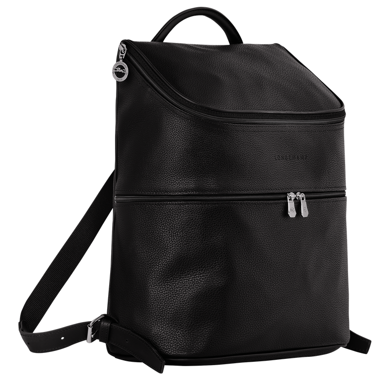 Le Foulonn&eacute; Backpack , Black - Leather  - View 3 of  5