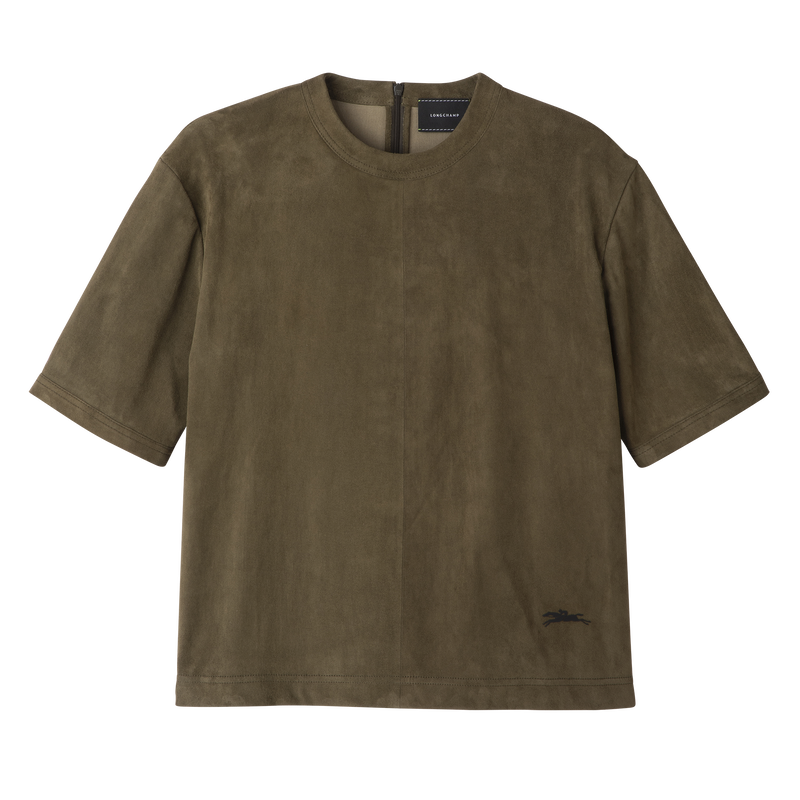 Short leather top , Khaki - Leather  - View 1 of  5