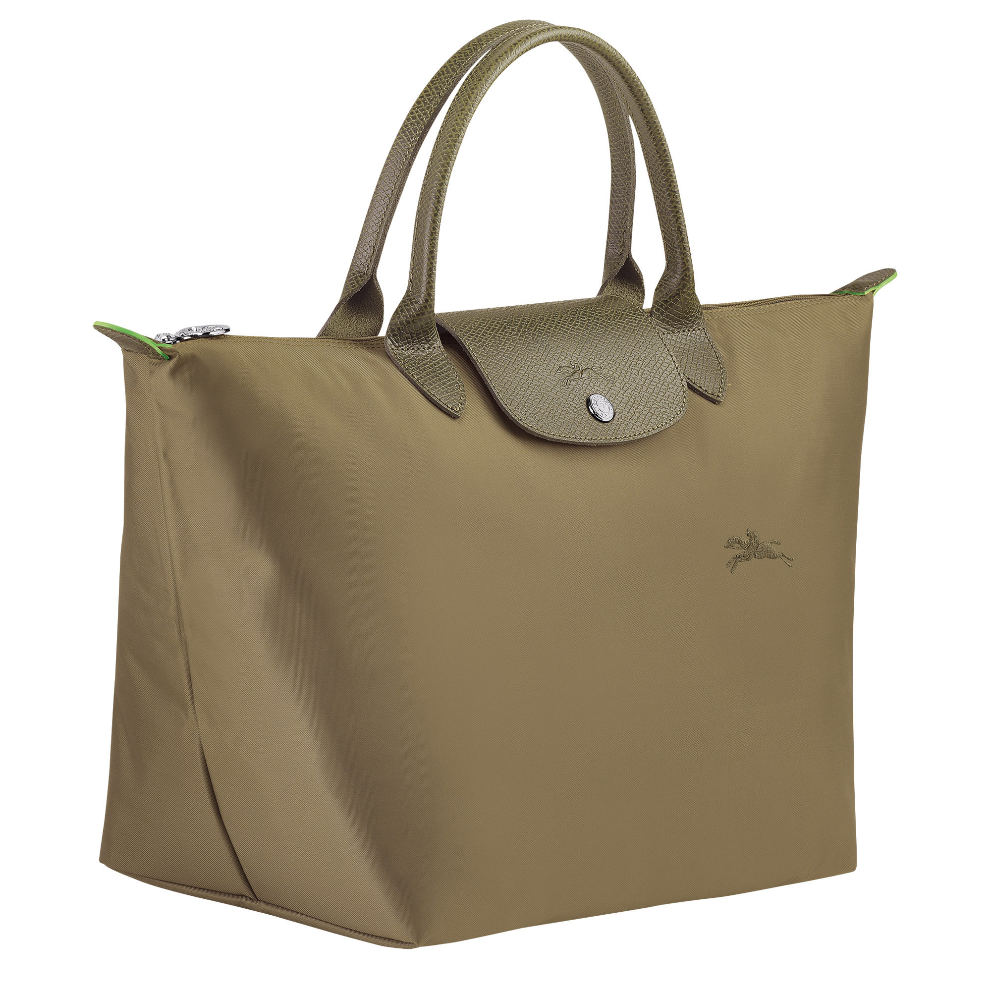 Le Pliage Green Handbag M, Artichoke