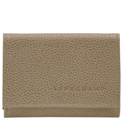 Le Foulonn&eacute; Compact wallet , Lichen - Leather