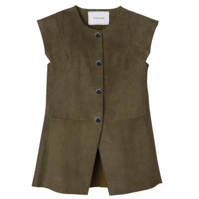 Sleeveless jacket, Khaki