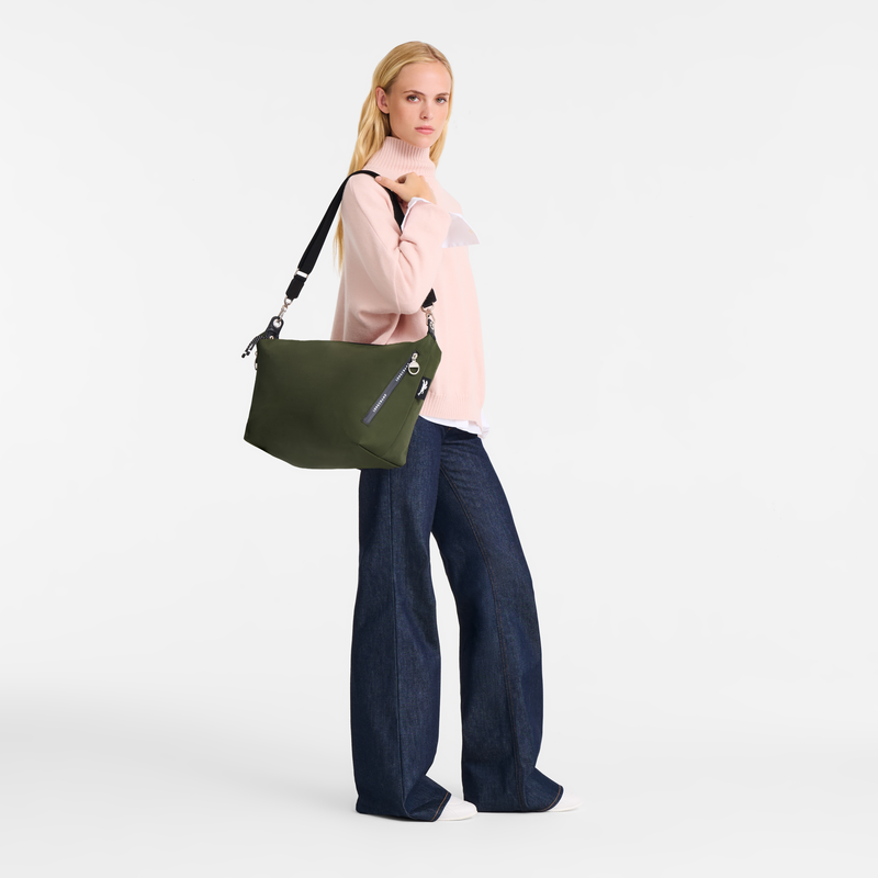Le Pliage Energy M Crossbody bag , Khaki - Canvas  - View 2 of  6