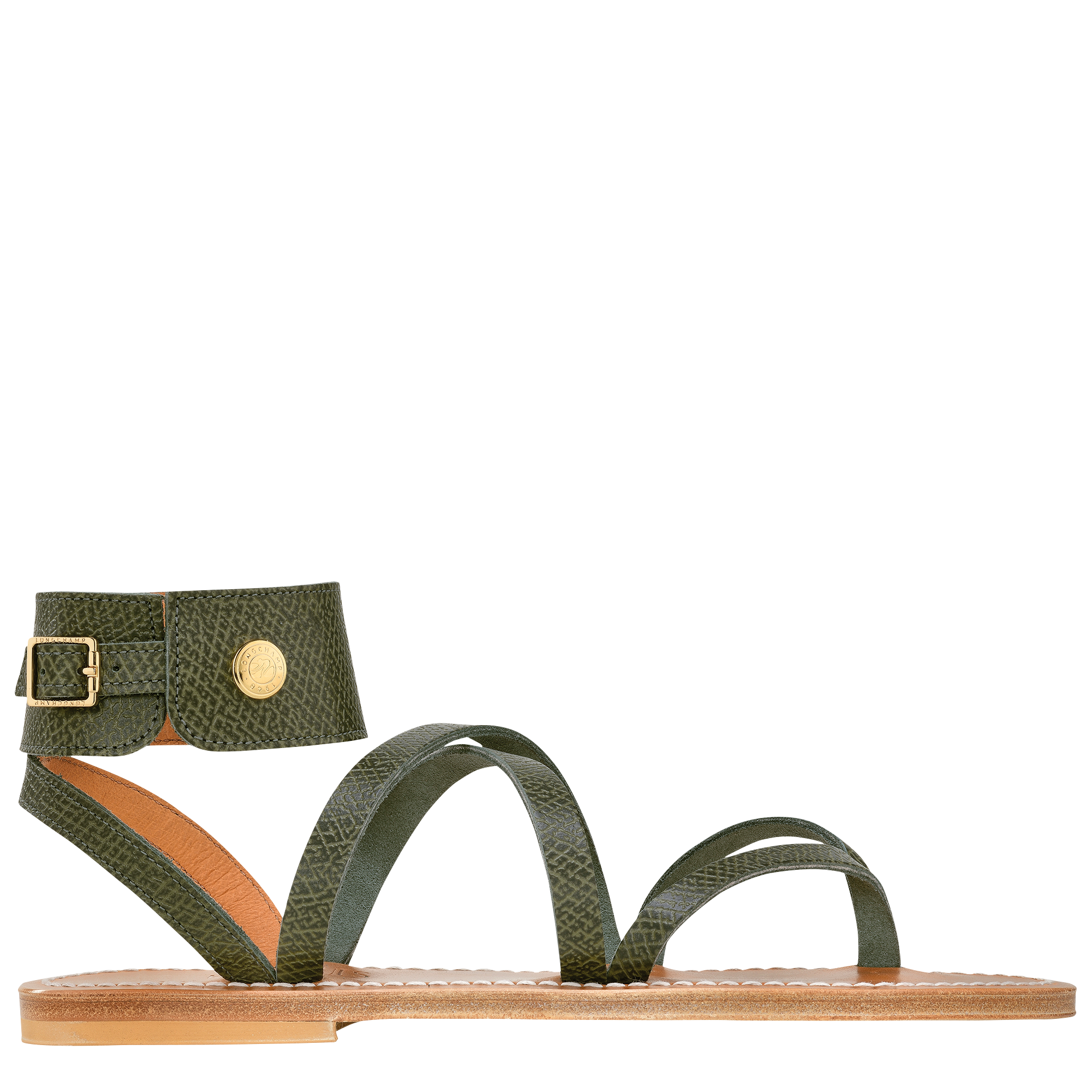 Longchamp x K.Jacques Sandals, Forest