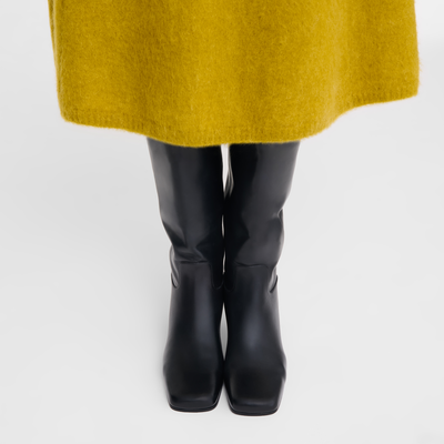 La Cavalière Heel boots , Black - Leather