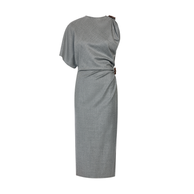 Dress , Grey - Flannel