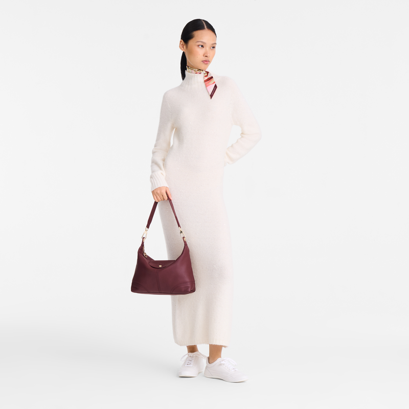 Le Pliage Xtra Shoulder bag , Burgundy - Leather  - View 2 of  5