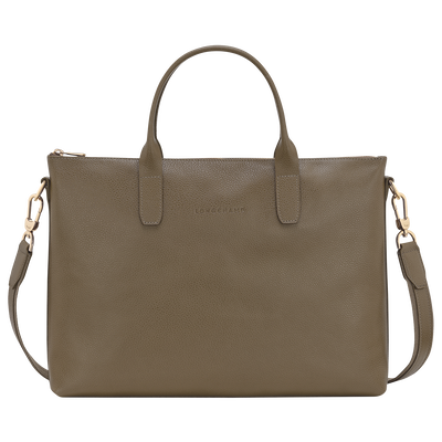 Le Foulonné S Briefcase , Caper - Leather