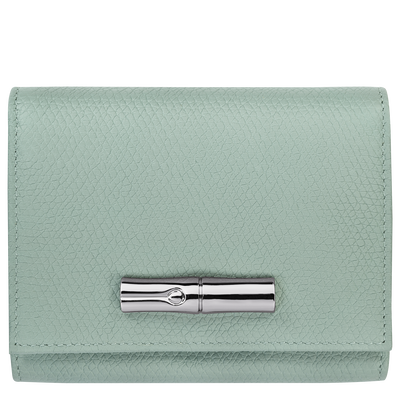 Le Roseau Wallet , Celadon - Leather