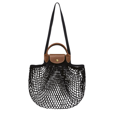 Le Pliage Filet L Mesh bag , Black - Canvas