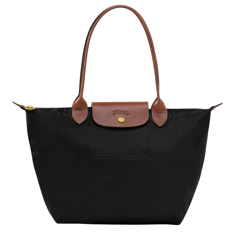 Le Pliage Original M Tote bag , Black - Recycled canvas  - View 1 of  6