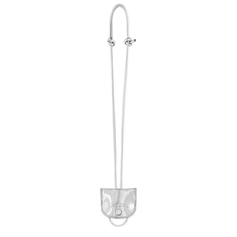 Le Roseau Key ring , Silver - Leather  - View 1 of  1